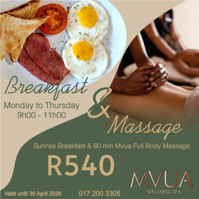 Breakfast and massage special mvua wellness Spa